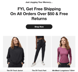 Outdoor Voices Free Shipping