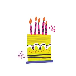 A birthday cake relating to signup form data fields.